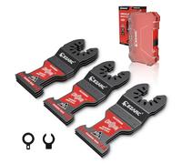 EZARC Obsidian Carbide Multi Tool Blades for Hard Metal, 3-Pack | TiCN Coating, Carbide Teeth, Up to 50x Longer Life, 20% Thinner, Up to 50% Faster Cuts, for Bolts, Screws, Nails and Rebar