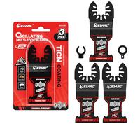 EZARC Obsidian Carbide Multi Tool Blades for Multi-Material, 3-Pack | Multi-Material Blades, TiCN Coating, Carbide Teeth, 20% Thinner, Up to 50% Faster Cuts, for Wood, Metal, Drywall and PVC