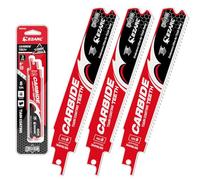 EZARC Obsidian Carbide Reciprocating Saw Blade (Pro) R678HMK 8TPI Endurance Ultra for Thick Metal, Cast Iron, Alloy Steel 150mm, 3-Pack
