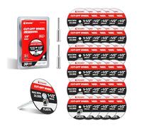 EZARC Plastic Cutting Discs 38mm, 32 Pack Fiberglass Reinforced Cutting Wheel, Rotary Tool Cutting Disc Accessories for Plastics & 3D Print, Include 2 Mandrels