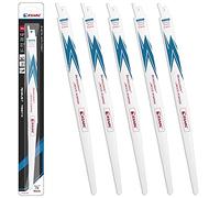 EZARC Reciprocating Saw Accessary Bi-Metal Cobalt Sabre Saw Accessary for Multi-Purpose 300mm 10/14TPI R1225DG (5-Pack)