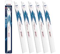 EZARC Reciprocating Saw Blade Bi-Metal Cobalt Sabre Saw Blades for Heavy Metal Cutting 300mm 14TPI R1226PM+ (5-Pack)