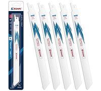 EZARC Reciprocating Saw Blade Bi-Metal Cobalt Sabre Saw Blades for Thin-Medium Metal Cutting 225mm 18TPI R922PT (5-Pack)