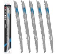 EZARC Reciprocating Saw Blades Wood, 300mm 6TPI for Wood Pruning, 5-Pack