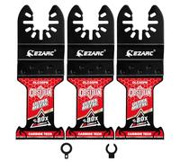 EZARC TiAlN Obsidian Carbide Multi Tool Blades (Pro), Multitool Blades for Hard Metal, Nails, Bolts & Screws, Universal Fit Oscillating Multi Tools, 3-Pack