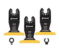 EZARC Titanium Bi-Metal Multi Tool Blades 70mm Extra-Long, 3-Pack (3, 65mm wide)
