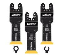 EZARC Titanium Bi-Metal Multi Tool Blades 70mm Extra-Long, 3-Pack | 70mm Extra-Long, Titanium-Coated Teeth, Up to 2x Life, for Deep Plunge Cuts in Wood, Metal, Plastic and Nails