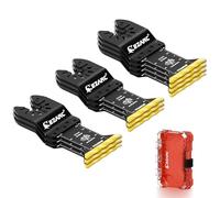 EZARC Titanium Oscillating Saw Blades, Oscillating Multitool Blades for Metal, Wood Nails, Screws Cutting, Plastic, 10 Pack