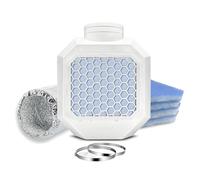 EzaVent Indoor Dryer Full Set Vent with 4 Filters, 8ft Aluminum Duct Hose and Fittings - 1 Year Warranty (White)