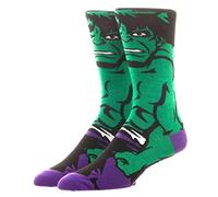 EZB Mens Superhero Incredible Hulk Character Crew Socks | Quirky Gift Idea | Film Movie Design | Size 4-9 | Hulk