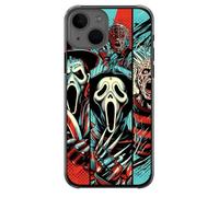 EZB Scream Freddie Krueger Pinhead iPhone Compatible Phone Case | Flexible Edges Shock Absorbent Unique Horror Themed Pop Art Hard Phone Cover | Horror Characters (iPhone 16 Pro) Blue