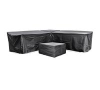 EZBreathe Malta 6 Seat Furniture Set Cover in Black Cozy Bay Furniture Black One Size