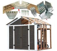 EZBUILDER 50 Structurally Stronger Truss Design Shed Builds 6in - 14in Widths Any Length Storage Garage Playhouse Easy Framing Kit 2x4 Basic Barn Roof Wood NOT Included