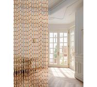 Ezcasch 90x200cm Bamboo Beaded Door Curtain - 45 Strands Bead Curtain For Doorway- Retro Handmade Natural Wood Curtain Fly Screens For Doors