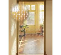 Ezcasch 90x200cm Transparent Beaded Door Curtain, 60 Strands Plastic Bead Curtains for Doorways Beaded Curtain as Decoration, Insect Protection and Divider for Balcony, Door, Room(Tide Style)