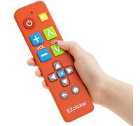 EZclicker Big Button Universal TV Remote - Compatible with Samsung TVs (Red), Simplified and Easy to Use (2xAAA Batteries Not Included)