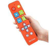 EZclicker Big Button Universal TV Remote - Compatible with Samsung TVs (Red), Simplified and Easy to Use (2xAAA Batteries Not Included)