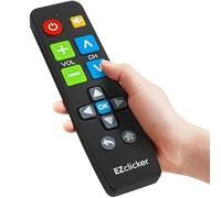 EZclicker Hisense TV Remote | Big Button Universal TV Remote Control for All Hisense ONLY (Black) Simplified and Easy to Use (2xAAA Batteries not Included)