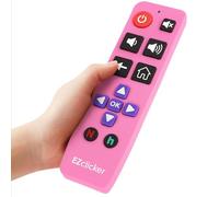 EZclicker Roku TV Remote | Big Button TV Remote Control for All Roku ONLY (Pink) Simple and Easy to Use, not for Roku Stick (2xAAA Batteries not Included)