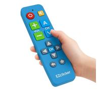 EZclicker Samsung TV Remote | Big Button Universal TV Remote Control for All Samsung ONLY, Simplified and Easy to Use (2xAAA Batteries not Included) (Blue)