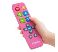 EZclicker Samsung TV Remote | Big Button Universal TV Remote Control for All Samsung ONLY, Simplified and Easy to Use (2xAAA Batteries not Included) (Pink)