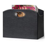 EZDeco Magazine Holder Foldable Magazine Rack Floor PU Leather File Holder Newspaper Book Storage Magazine Basket Document File Folder Organizer for Office Home (Black)