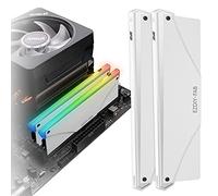 EZDIY-FAB 5V ARGB Memory RAM Cooler DDR Heatsink for DIY PC Game MOD DDR3 DDR4- White (Compatible with Aura Sync, RGB Fusion and Mystic Light Sync)-2 Pack-PI061