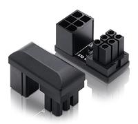 EZDIY-FAB GPU VGA PCIe 6 Pin U Turn 180 Degree Angle Connector Power Adapter Board for Desktop Graphics Card-Standard+Reverse Type 2-Pack