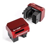 EZDIY-FAB PCIe 5.0 Adapter - 600W 12+4pin, 16pin 12VHPWR GPU Power Connector, 180 Degree Right Angle - Compatible with RTX 3090Ti, 4070Ti, 4080, 4090 Graphics Cards - RVS Type, Red, 1 Pack
