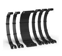 EZDIY-FAB PSU Cable Extension Kit,16AWG Power Supply Extension Cable,1x24Pin/2x4+4 EPS/3x6+2 PCI-E,Custom PC Sleeve Cable 300MM with Combs-Black