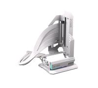 EZDIY-FAB Shield ARGB Upright GPU Mount with PCIe 5.0 Riser Cable, Vertical GPU Bracket Support RTX 50 Series, 20 Degree Adjustable Angle, Magnetic & Fan-Slot Installation, 5V ARGB Sync - White 400mm