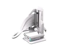 EZDIY-FAB Shield ARGB Upright GPU Mount with PCIe 5.0 Riser Cable, Vertical GPU Bracket Support RTX 50 Series, 20 Degree Adjustable Angle, Magnetic & Fan-Slot Installation, 5V ARGB Sync - White 600mm