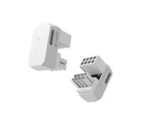 EZDIY-FAB Shield Series 8-Pin PCIe GPU Power Adapter, 180-Degree U-Turn Angled Connector, Aluminum Design for Graphics Cards - Reverse Type, White - 2 Pack