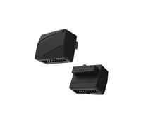 EZDIY-FAB USB 3.2 Gen 1 19-Pin 90 Degree L-Shape Adapter, Motherboard USB 3.0 Internal Header Adapter,19-Pin /20-Pin Male to Female Converter for Front Panel USB-A,Black -STD