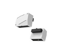 EZDIY-FAB USB 3.2 Gen 1 19-Pin 90 Degree L-Shape Adapter, Motherboard USB 3.0 Internal Header Adapter,19-Pin Male to Female Converter for Front Panel USB-A,White -STD