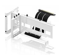 EZDIY-FAB Vertical PCIe 4.0 GPU Mount Bracket Graphics Card Holder, Video Card VGA Support Kit with PCIe 4.0 X16 Gen4 17cm/6.69in Riser Cable 90 Degree Right Angle- White
