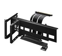 EZDIY-FAB Vertical PCIe 4.0 GPU Mount Bracket Graphics Card Holder, Video Card VGA Support Kit with PCIe 4.0 X16 Gen4 17cm/6.69in Riser Cable 90 Degree Right Angle- Black