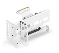 EZDIY-FAB Vertical PCIe 4.0 GPU Mount Graphic Card Bracket, Video Card VGA Support Kit with PCIe 4.0 X16 Gen4 White Riser Cable 90 Degree Right Angle- White