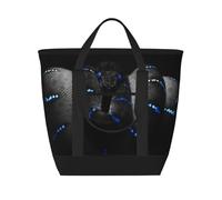 EZDLOWVBA 3D Snake Print Large Capacity Insulated Cooler Bag,Travel Reusable Grocery Bag