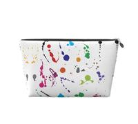 EZDLOWVBA Abstract Paint Splashes Print Makeup Bag Cosmetic Bag for Purse Travel Make Up Organizer for Handbag,Waterproof Beauty Pouch for Women and Girls