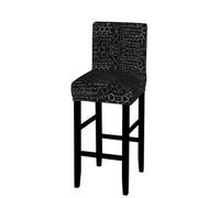 EZDLOWVBA Abstract Science Chemistry Illustration 3d Print Bar Stool Covers With Back, Stretch Stools Slipcovers Removable Low Back Swivel Chair Covers(1pcs)