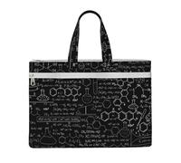 EZDLOWVBA Abstract Science Chemistry Illustration 3d Print Canvas Tote File Bag Suitable For Studying, Traveling, Traveling, Commuting, Etc.