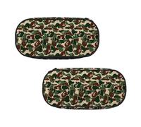 EZDLOWVBA Aniaml Camouflage Green Print Pencil Cases Boys Girls Lovely Pencilcase with Zip Organizer for Students Pencil Case for Daughter Son Desk Pencil Pouch