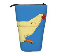 EZDLOWVBA Animal Farm-Chicken Run Print Stationery Bag for Boys & Girls, Stand Pencil Holder, Zip Pencil Case, Telescopic Case, Students & Office Middle School