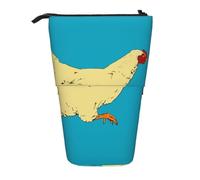EZDLOWVBA Animal Farm-Chicken Run Print Stationery Bag for Boys & Girls, Stand Pencil Holder, Zip Pencil Case, Telescopic Case, Students & Office Middle School