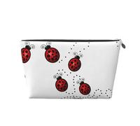 EZDLOWVBA Art Ladybug Tracks Print Makeup Bag Cosmetic Bag for Purse Travel Make Up Organizer for Handbag,Waterproof Beauty Pouch for Women and Girls