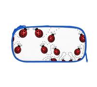 EZDLOWVBA Art Ladybug Tracks Print Pencil Cases Boys Girls Lovely Pencilcase with Zip Organizer for Students Pencil Case for Daughter Son Desk Pencil Pouch