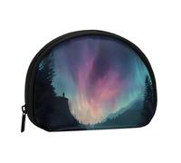 EZDLOWVBA Aurora Print Printed Mini Coin Purse with Zipper â€“ Small Wallet for Women & Men, Compact Travel Money Organizer