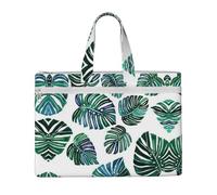 EZDLOWVBA Banana Leaves Print Canvas Tote File Bag Suitable For Studying, Traveling, Traveling, Commuting, Etc.