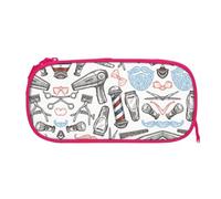 EZDLOWVBA Barber Shop Monochrome Style Print Pencil Cases Boys Girls Lovely Pencilcase with Zip Organizer for Students Pencil Case for Daughter Son Desk Pencil Pouch